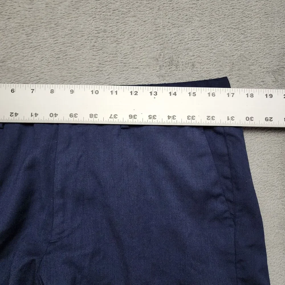 Bonobos Men’s Pants Size 34 Blue Slim Fit Flat Front Straight Leg Wool Blend